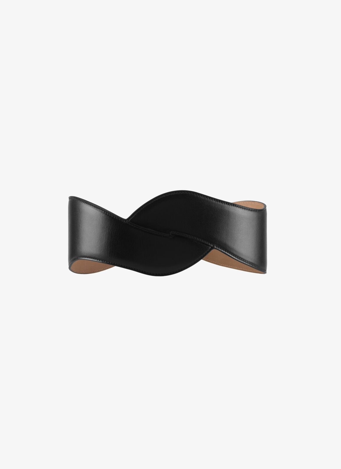 Ceinture Ondulée En Cuir De Veau ALAÏA CEINTURE ONDULÉE EN CUIR DE VEAU NOIR
